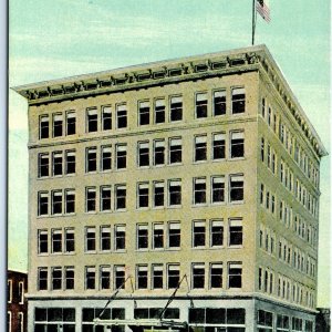 c1910s Waterloo, IA Marsh Place Building Litho Photo Postcard Woman on Horse A62