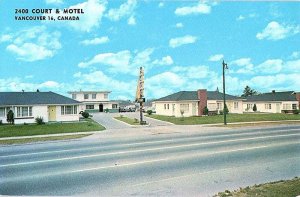 Postcard MOTEL SCENE Vancouver British Columbia BC AI7430