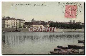 Chalon sur Saone - Quai des Messageries - Old Postcard