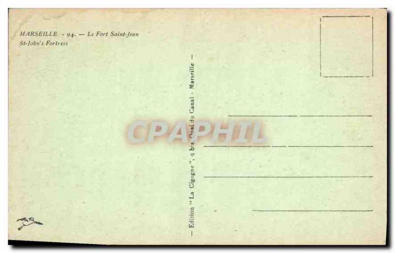 Old Postcard Marseille Fort St John