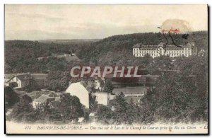 Old Postcard Bagnoles De L & # 39Orne A view of the lake and the Roc taken at...