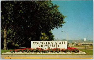 VINTAGE POSTCARD ENTRANCE TO MAIN CAMPUS COLORADO STATE UNIVERSITY FORT COLLINS