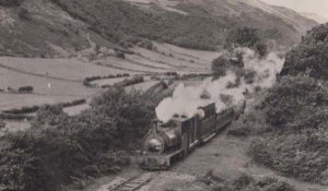 Aerial View of Train in Talyllyn Vintage Welsh Wales Railway Station Postcard