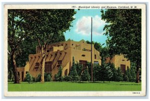 1949 Municipal Library & Museum Building Carlsbad New Mexico NM Posted Postcard