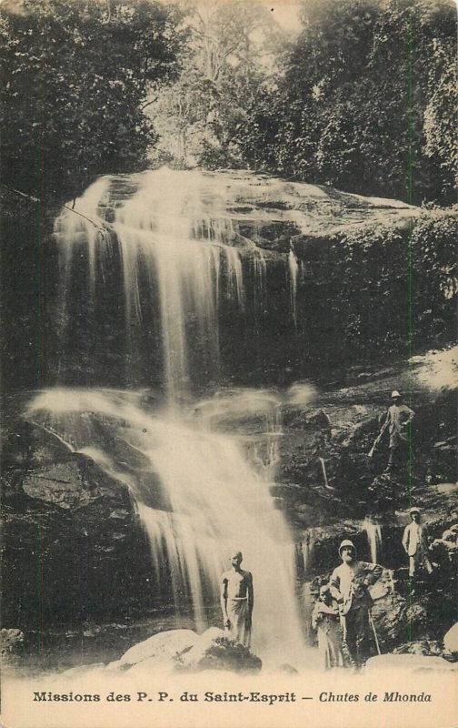 French Congo Mhonda waterfalls postcard