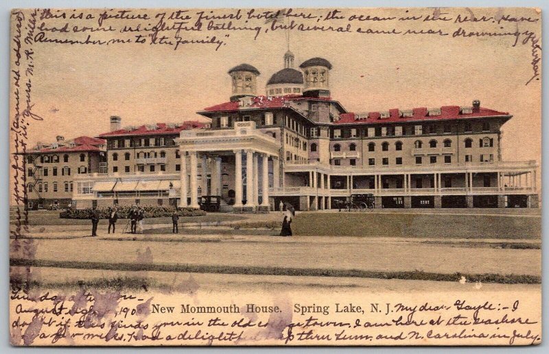 Spring Lake New Jersey 1905 Postcard New Mammoth House Hotel Resort