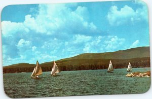 postcard Colorado - Yacht racing on Grand Lake, Rocky Mountain National Park