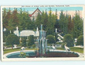 Damaged-Back W-Border ARTHUR LETTS HOME GARDEN Hollywood - Los Angeles CA d1894