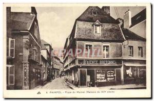 Old Postcard Paimpol Square houses the 15th Martrai