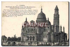 Old Postcard Paris Basilique du Sacre Coeur in Montmartre Monument Ends Appea...