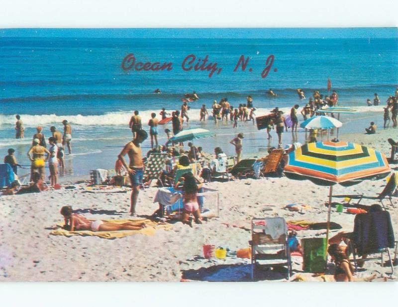 Pre-1980 BEACH SCENE Ocean City New Jersey NJ d7731