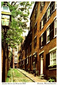 Massachusetts Boston Acorn Street On Beacon Hill