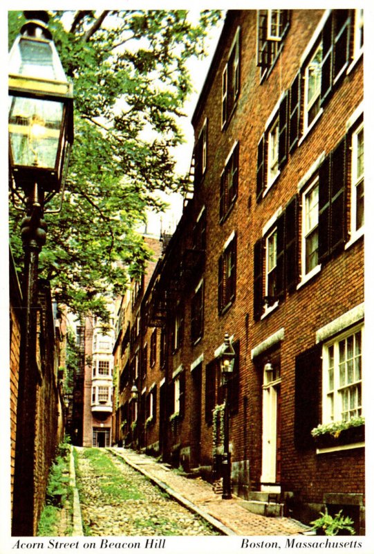 Massachusetts Boston Acorn Street On Beacon Hill