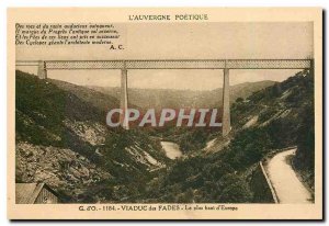 Old Postcard Auvergne Poetique Fades Viaduct The highest in Europe