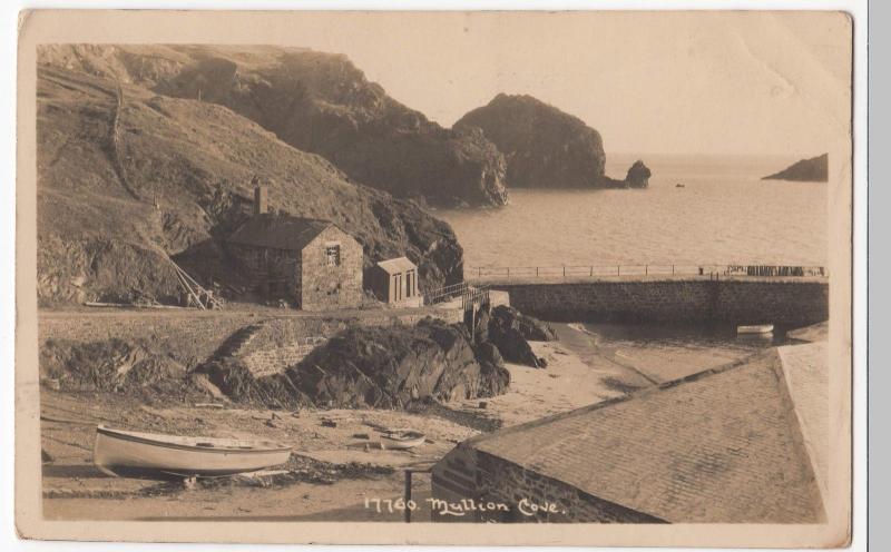 Cornwall; Mullion Cove RP PPC, 1930 St Ives PMK, by Hawke Of Helston 