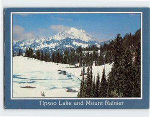 Postcard Tipsoo Lake and Mount Rainier Mount Rainier National Park WA USA