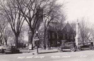 Iowa Toledo Court House Square Old Cars Real Photo