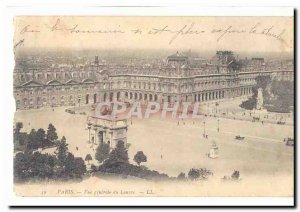 Paris (1) Old Postcard General view of the Louvre