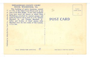 VA - Woodstock. Shenandoah County Courthouse