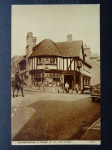 Hampshire MILFORD ON SEA The Corner of High Street - Old Postcard by Photochrom