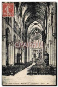 Old Postcard Cathedral of Chartres The Nave and Choir