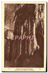 Postcard Old Caves Betharram stalactite Du Bec De Canard