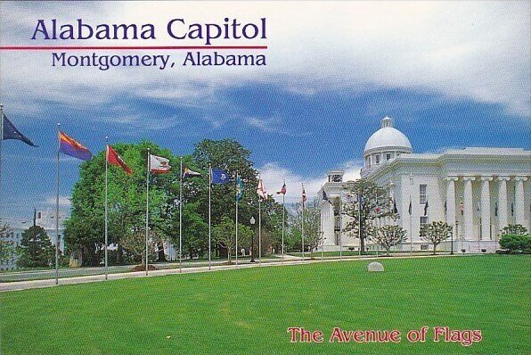 Alabama State Capitol Avenue Of Flags Montgomery Alabama