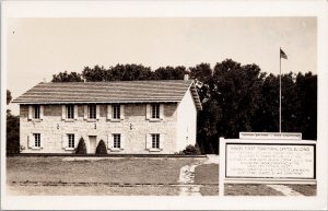 Kansas First Territorial Capitol Building KS Unused Real Photo Postcard H27