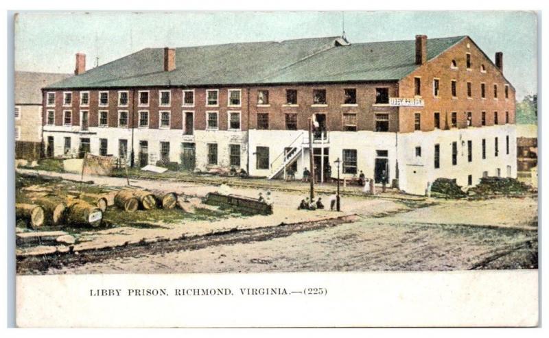 Early 1900s Libby Prison Richmond, VA, Civil War Confederate-Run Prison Postcard