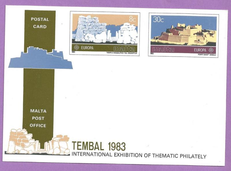 Malta #627-628 Europa Postal Card