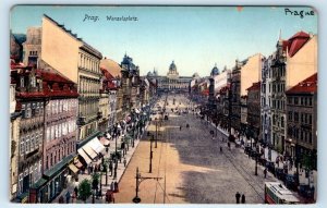 Prag. Wenzelsplatz. CZECH REPUBLIC Postcard