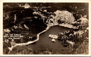 Real Photo Postcard As The Eagle Sees Sylvan Lake, South Dakota