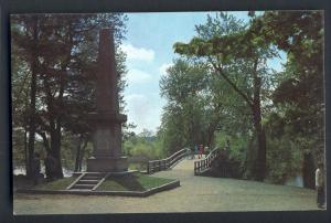 Concord, Mass/MA Postcard, Old North Bridge & Monument