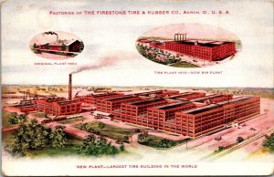 Postcard Factories of The Firestone Tire and Rubber Company in Akron, Ohio