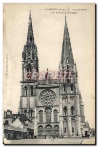 Old Postcard Chartres The Cathedral