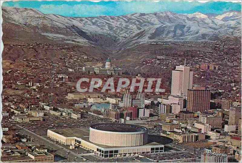 Modern Postcard Salt Lake City Utah Aerial view of Salt Lake City