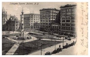 Postcard MONUMENT SCENE Buffalo New York NY AQ9463