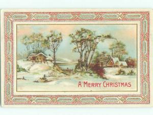 Divided-Back CHRISTMAS SCENE Great Postcard W8635