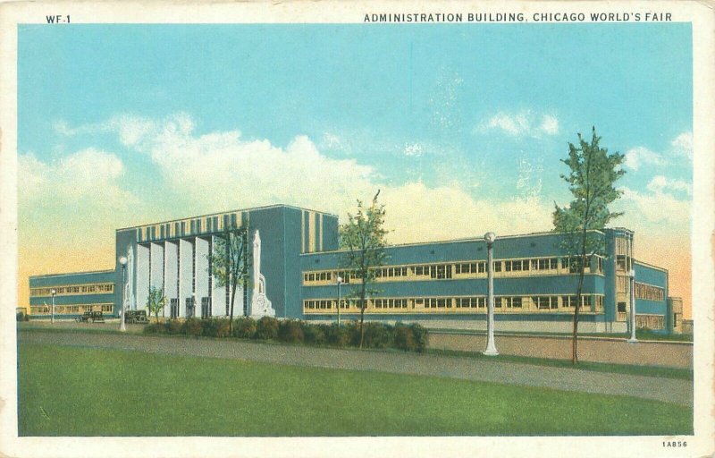 1933 Chicago World's Fair Administration Bldg CT American Art WF1