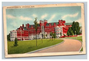 Vintage 1939 Postcard Springfield Hospital Building Springfield Massachusetts