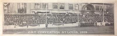 O.R.T. CONVENTION St. Louis, 1919 Antique Vintage Double Postcard