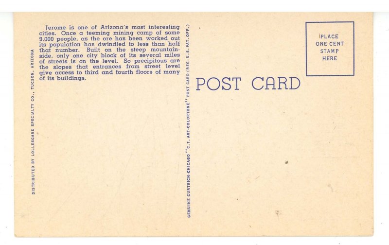 AZ - Jerome. Bird's Eye View