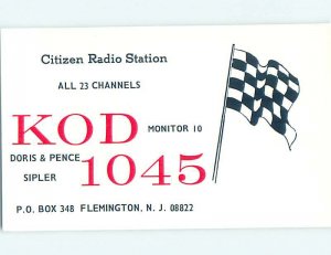 Pre-1980 RADIO CARD - CB HAM OR QSL Flemington New Jersey NJ AH0746