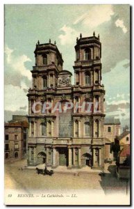 Old Postcard Rennes La Cathedrale