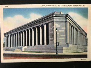 Vintage Postcard 1936 New Building Mellon Institute Pittsburgh PA