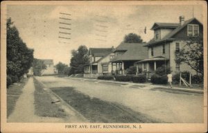 Runnemede New Jersey NJ First Ave Street Scene Vintage Postcard