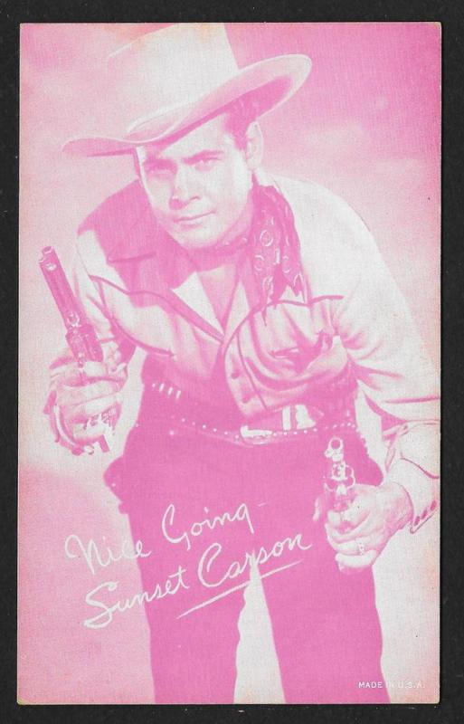 ARCADE CARD Cowboy Entertainer Sunset Carson