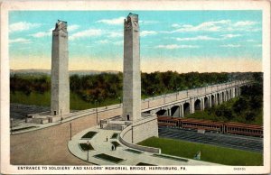 Pennsylvania Harrisburg Entrance To Soldiers and Sailors Memorial Bridge Curteic