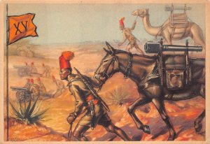 COLONIAL AFRICA ITALY HORSE GUN D'ERCOLI WW2 MILITARY PROPAGANDA POSTCARD 1940s