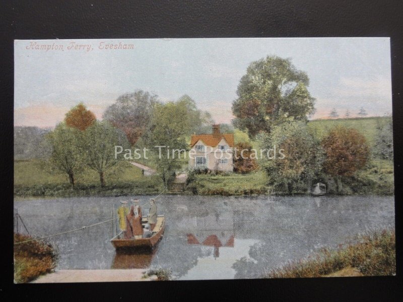 Worcestershire EVESHAM Hampton Ferry c1904 Postcard by Valentine